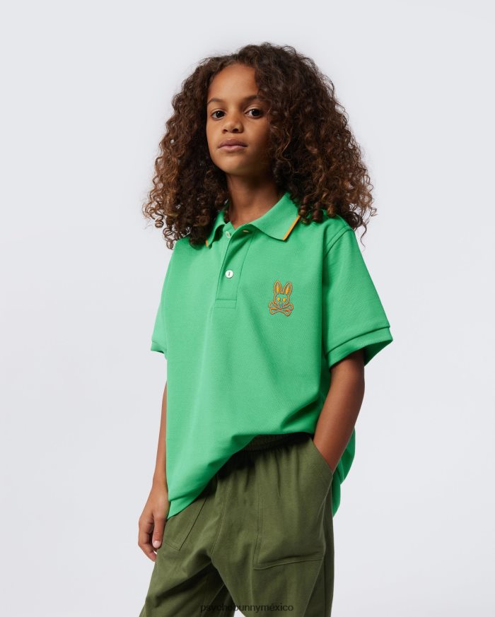 polo de moda coda para niños césped verdeR46422545 Psycho Bunny