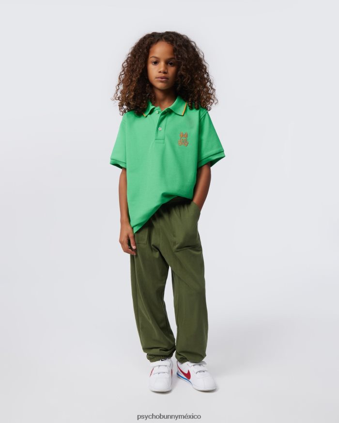 polo de moda coda para niños césped verdeR46422545 Psycho Bunny