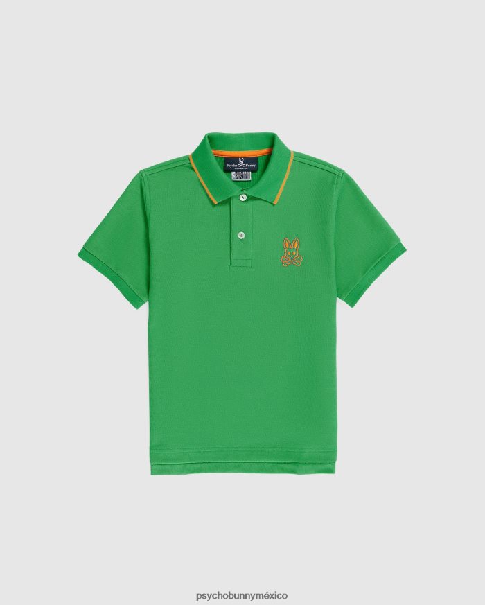 polo de moda coda para niños césped verdeR46422545 Psycho Bunny