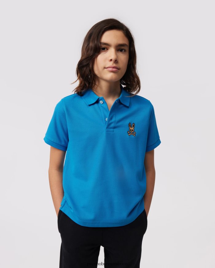 polo de moda copa para niños azul de delftR46422548 Psycho Bunny