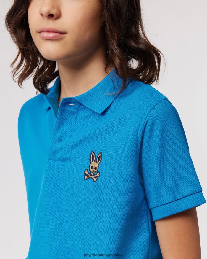 polo de moda copa para niños azul de delftR46422548 Psycho Bunny