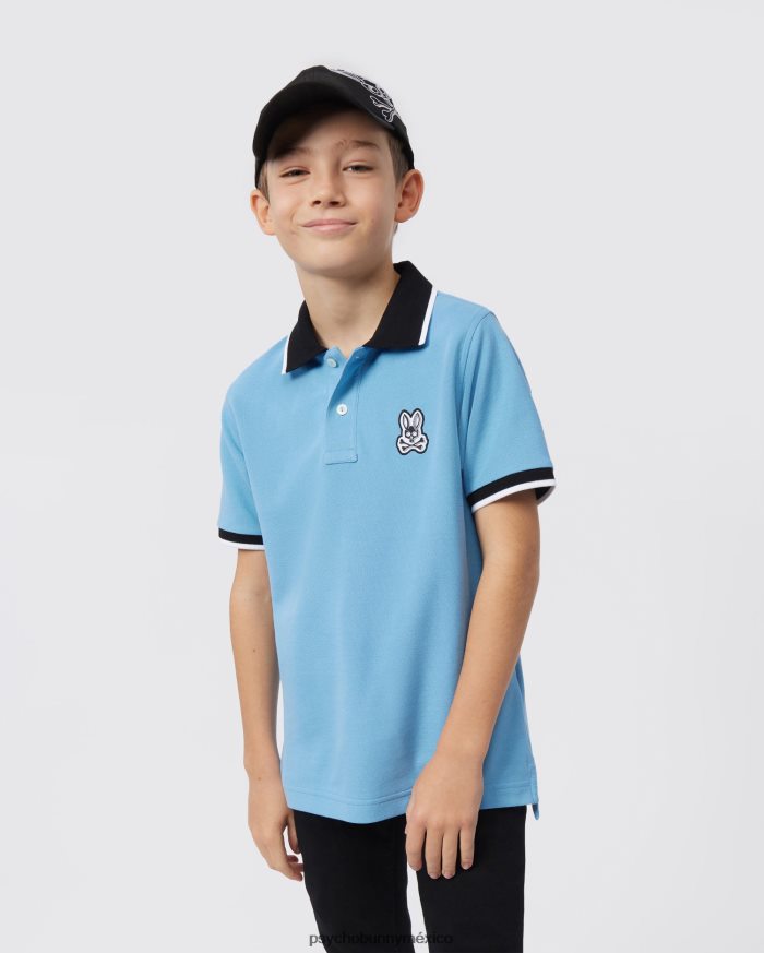 polo de moda de piqué de sarga para niños cielo de montanaR46422529 Psycho Bunny