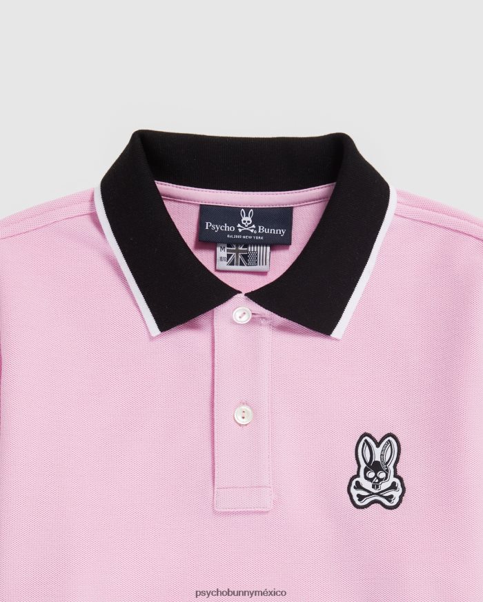 polo de moda de piqué de sarga para niños rosa puroR46422525 Psycho Bunny