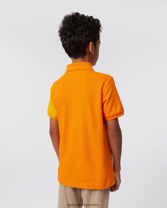 polo de moda estampado biscayne para niños zanahoria de neónR46422537 Psycho Bunny