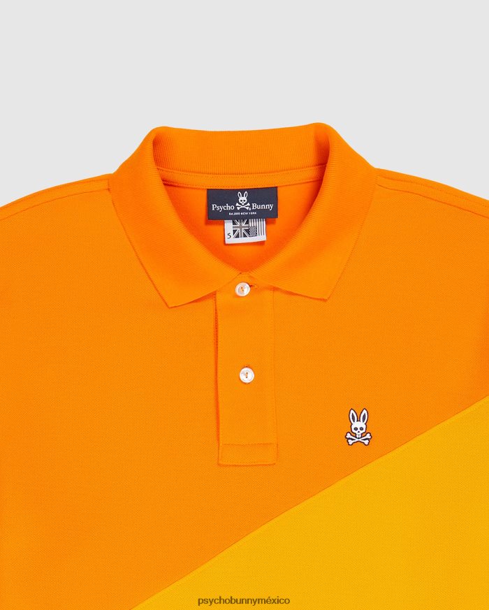 polo de moda estampado biscayne para niños zanahoria de neónR46422537 Psycho Bunny