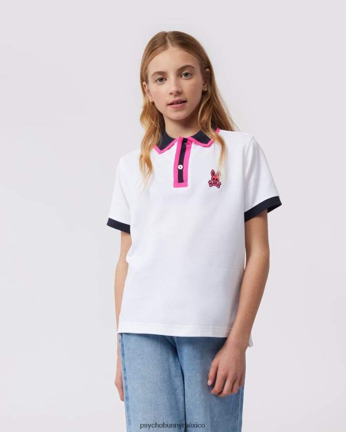 polo de moda kay para niños blancoR46422539 Psycho Bunny
