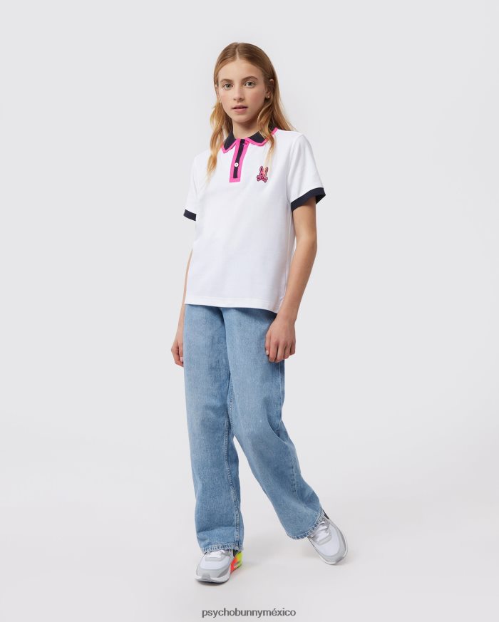 polo de moda kay para niños blancoR46422539 Psycho Bunny