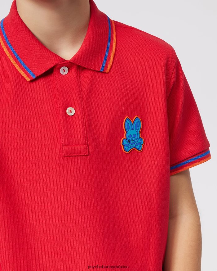 polo moda piqué bancos niños rojo rubíR46422528 Psycho Bunny