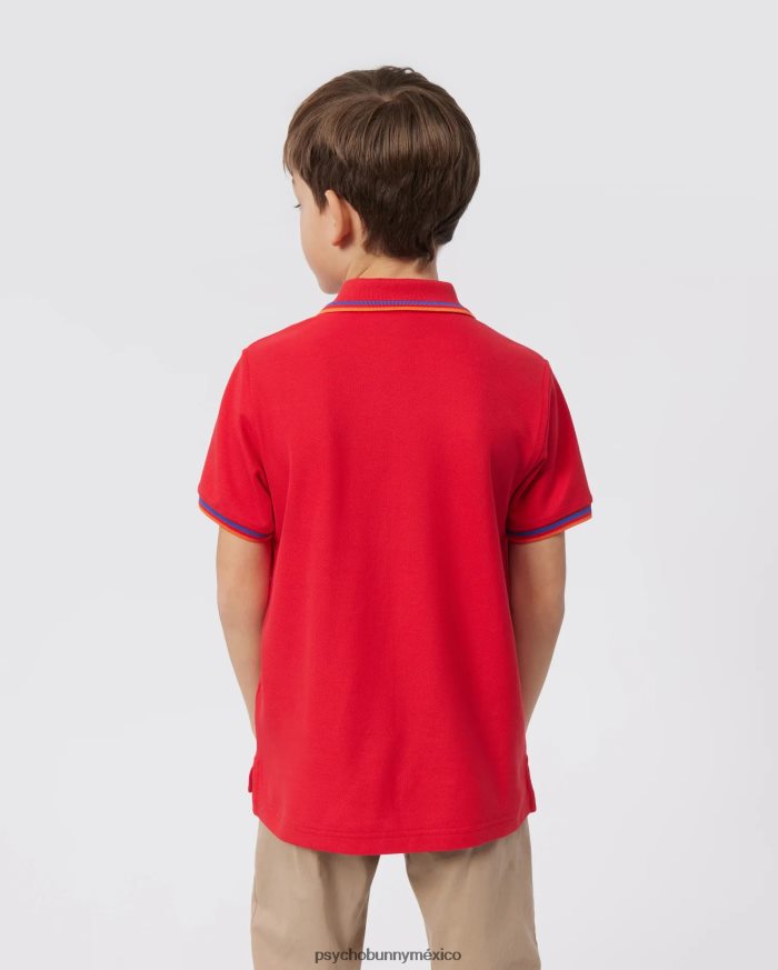 polo moda piqué bancos niños rojo rubíR46422528 Psycho Bunny