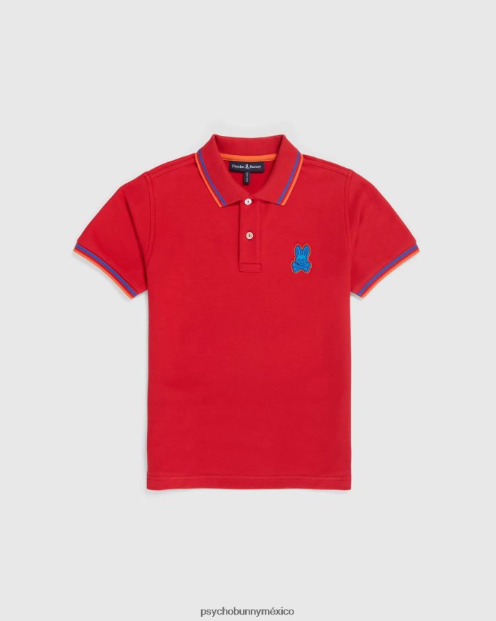 polo moda piqué bancos niños rojo rubíR46422528 Psycho Bunny
