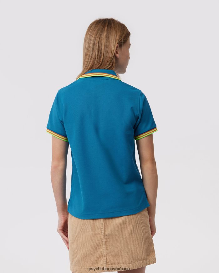 polo ochoco de niños con manga corta y cuello a rayas Mar EgeoR46422552 Psycho Bunny