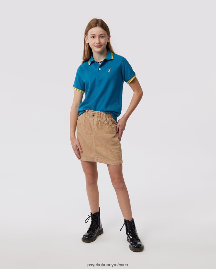 polo ochoco de niños con manga corta y cuello a rayas Mar EgeoR46422552 Psycho Bunny