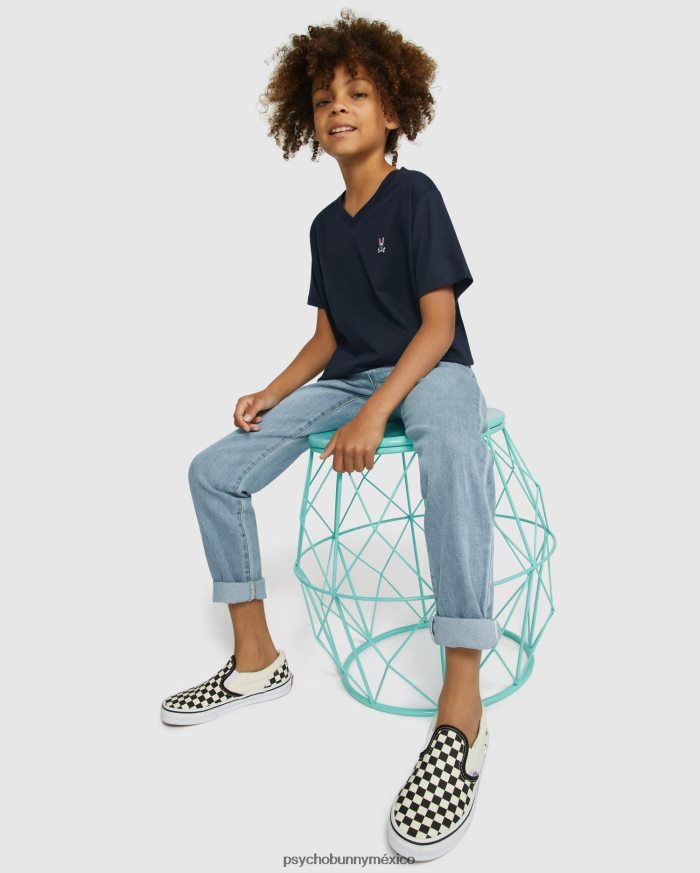 camiseta clásica con cuello en v para niños ArmadaR46422597 Psycho Bunny