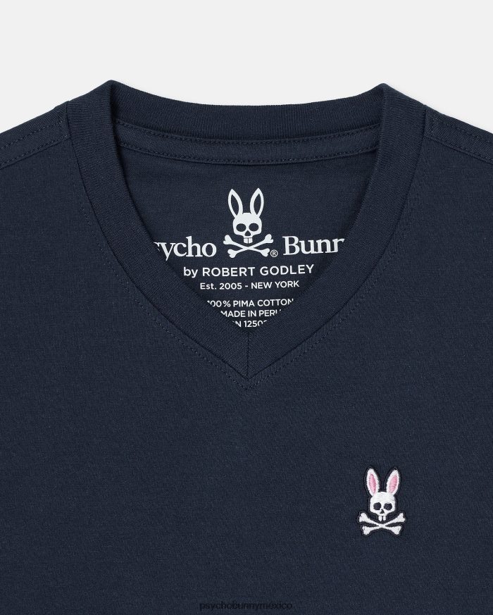 camiseta clásica con cuello en v para niños ArmadaR46422597 Psycho Bunny