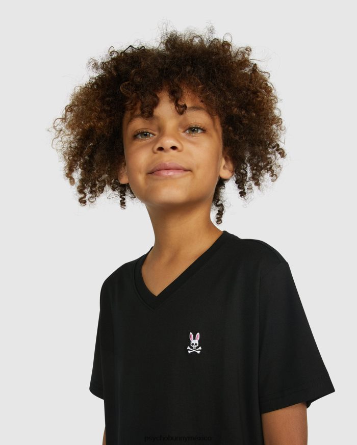 camiseta clásica con cuello en v para niños negroR46422599 Psycho Bunny