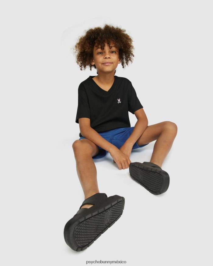 camiseta clásica con cuello en v para niños negroR46422599 Psycho Bunny