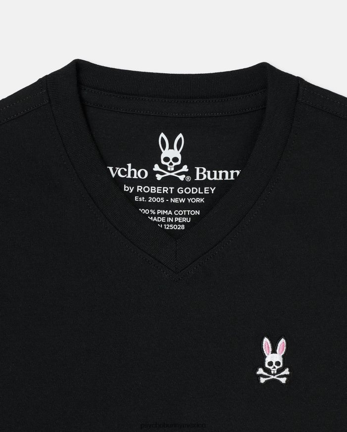 camiseta clásica con cuello en v para niños negroR46422599 Psycho Bunny