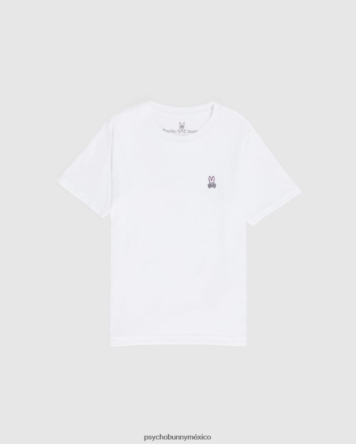 camiseta clásica con cuello redondo para niños blancoR46422577 Psycho Bunny