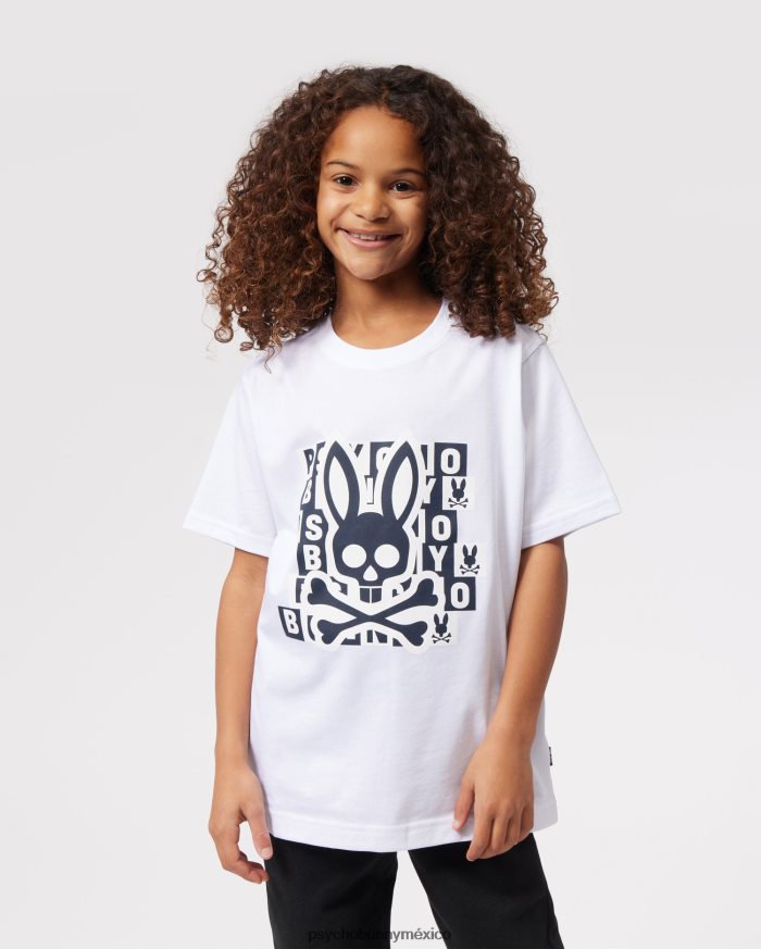 camiseta con estampado de conejito Hamming para niños blancoR46422576 Psycho Bunny