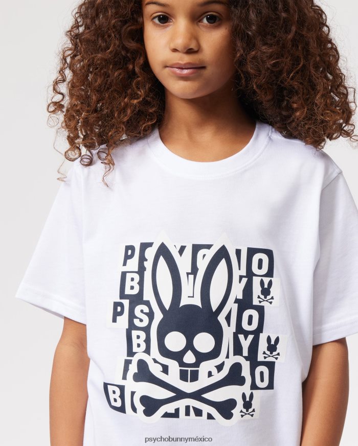 camiseta con estampado de conejito Hamming para niños blancoR46422576 Psycho Bunny