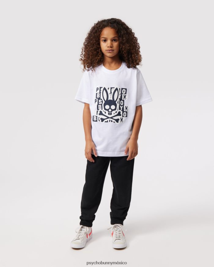 camiseta con estampado de conejito Hamming para niños blancoR46422576 Psycho Bunny
