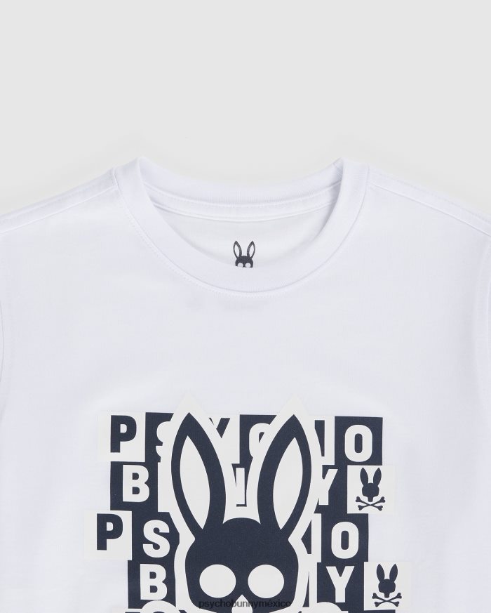 camiseta con estampado de conejito Hamming para niños blancoR46422576 Psycho Bunny