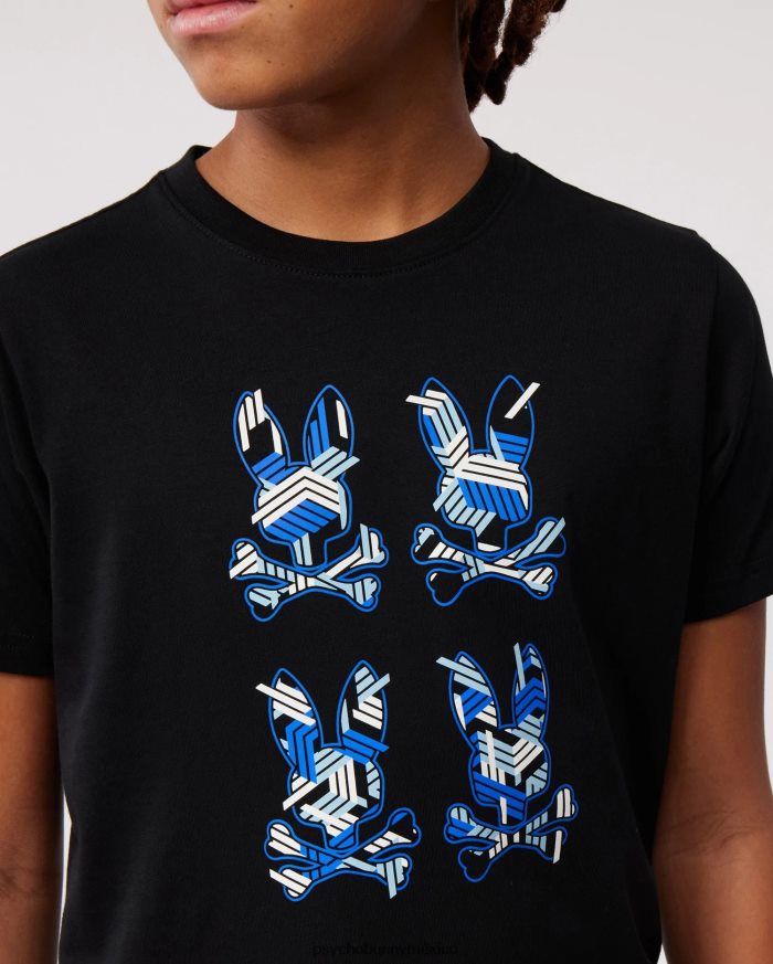 camiseta con estampado de plaza para niños negroR46422563 Psycho Bunny