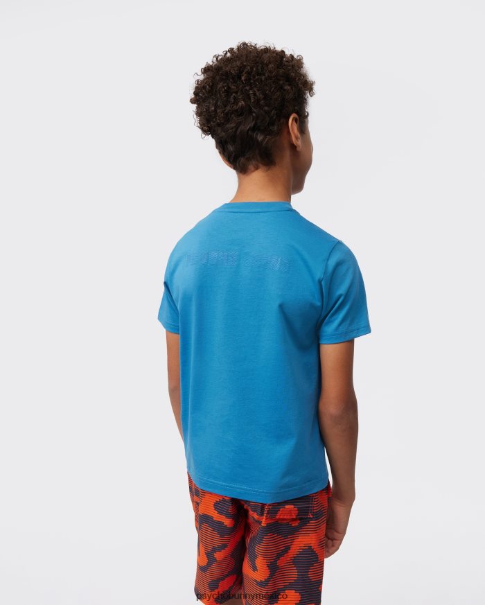 camiseta con gráfico de borde para niños azul yaleR46422562 Psycho Bunny