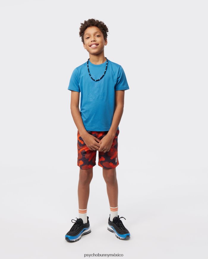 camiseta con gráfico de borde para niños azul yaleR46422562 Psycho Bunny
