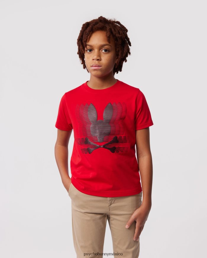camiseta con gráfico de turing para niños rojo brillanteR46422578 Psycho Bunny