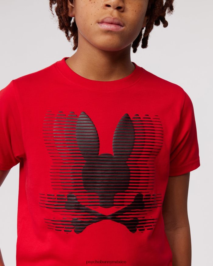 camiseta con gráfico de turing para niños rojo brillanteR46422578 Psycho Bunny