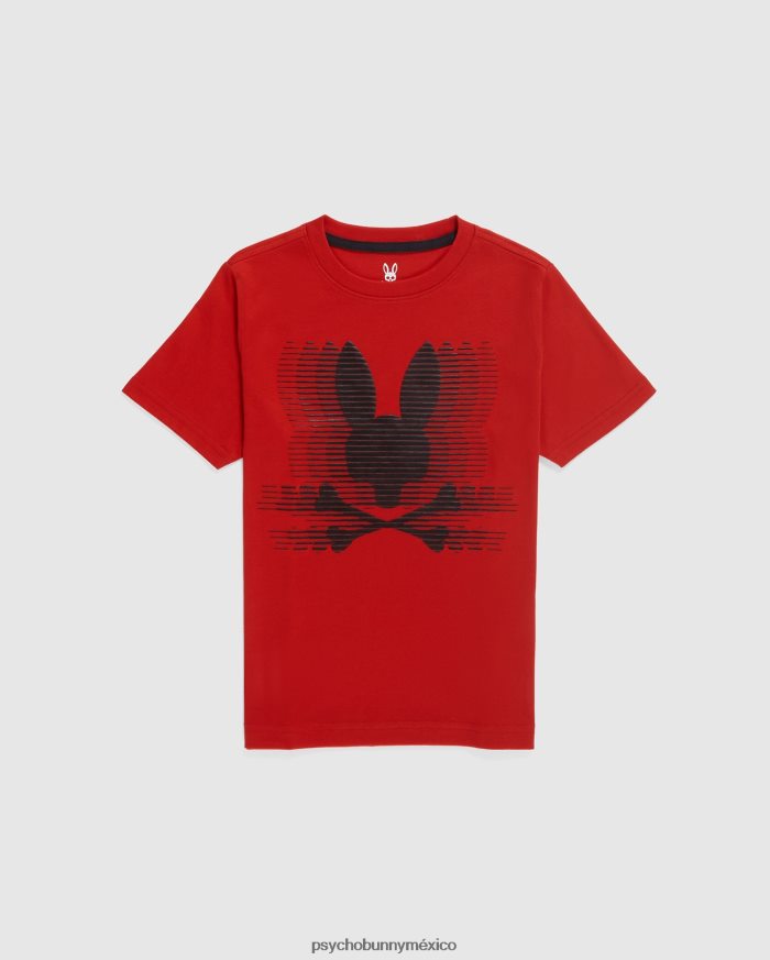 camiseta con gráfico de turing para niños rojo brillanteR46422578 Psycho Bunny