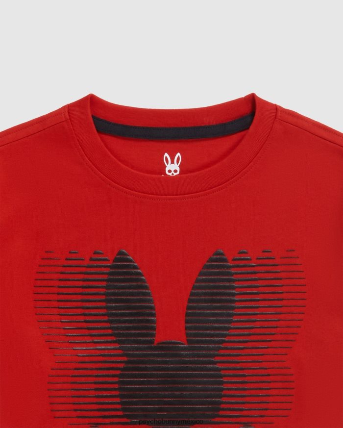 camiseta con gráfico de turing para niños rojo brillanteR46422578 Psycho Bunny