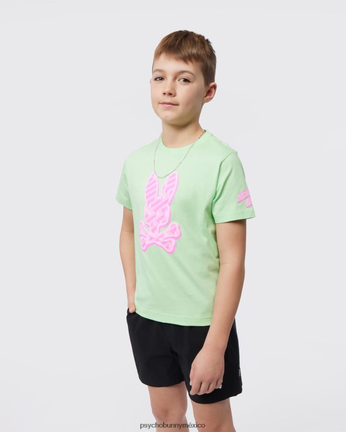 camiseta con gráfico del conejito pisani para niños menta heladaR46422568 Psycho Bunny