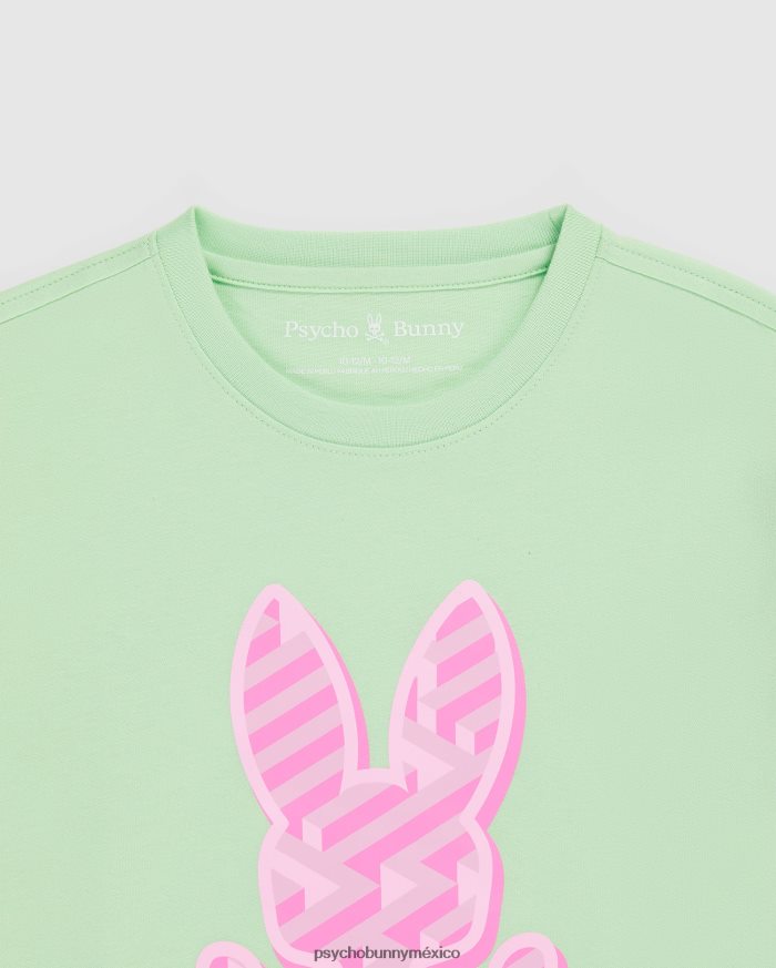 camiseta con gráfico del conejito pisani para niños menta heladaR46422568 Psycho Bunny