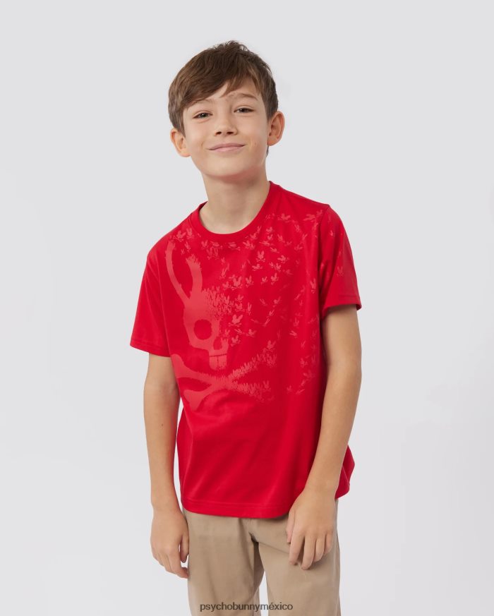 camiseta con gráfico mullen para niños rojo rubíR46422571 Psycho Bunny