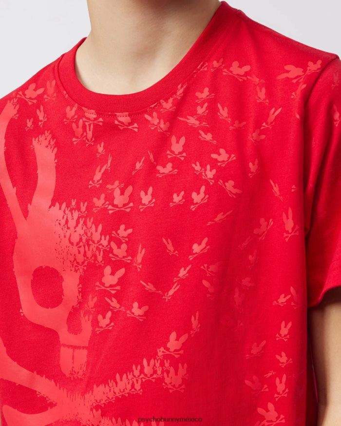 camiseta con gráfico mullen para niños rojo rubíR46422571 Psycho Bunny