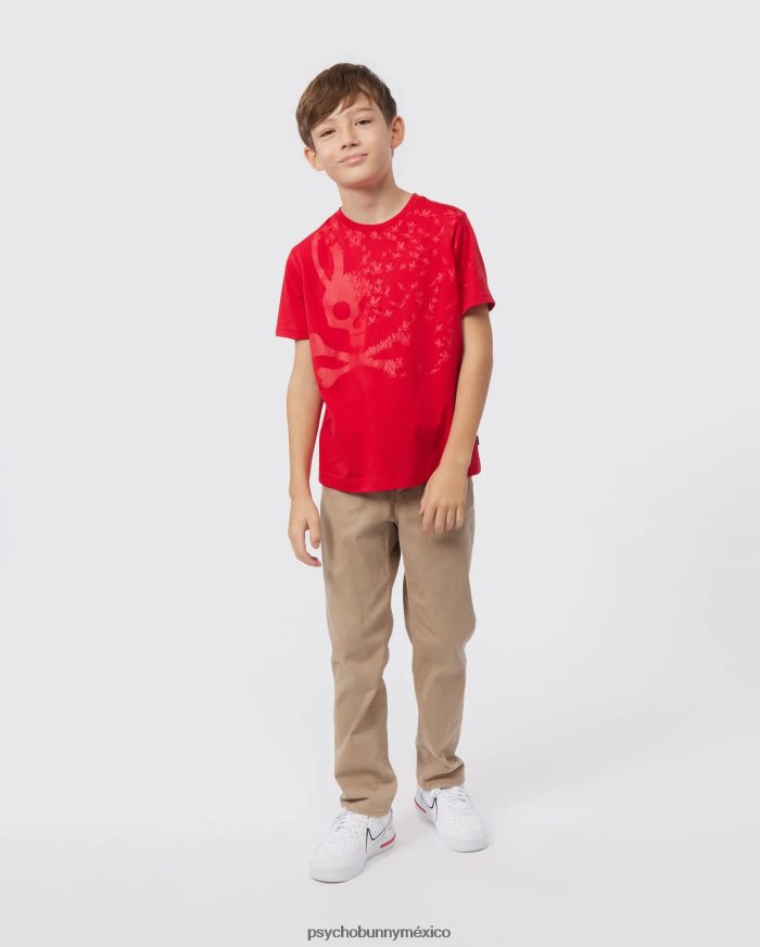 camiseta con gráfico mullen para niños rojo rubíR46422571 Psycho Bunny