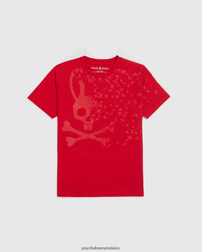 camiseta con gráfico mullen para niños rojo rubíR46422571 Psycho Bunny