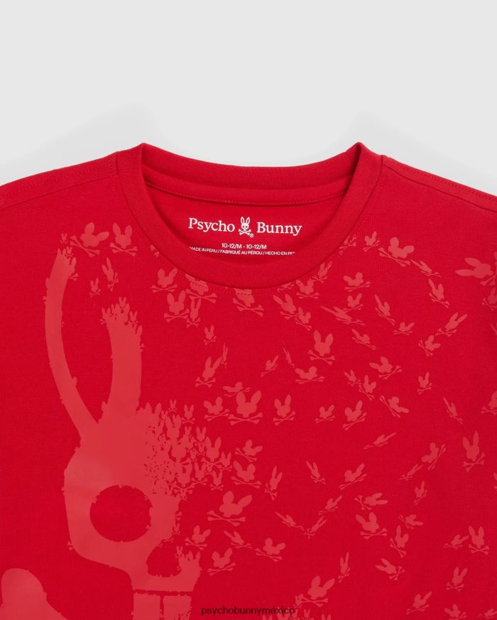 camiseta con gráfico mullen para niños rojo rubíR46422571 Psycho Bunny