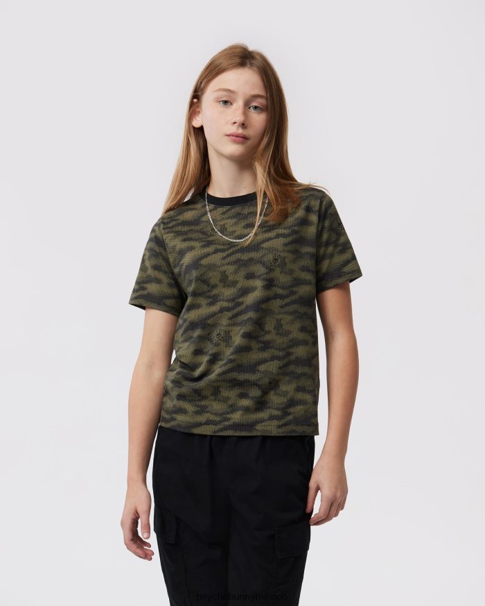 camiseta de camuflaje rockaway para niños oliva oscuroR46422596 Psycho Bunny camiseta de camuflaje rockaway para niños oliva oscuroR46422596 Psycho Bunny