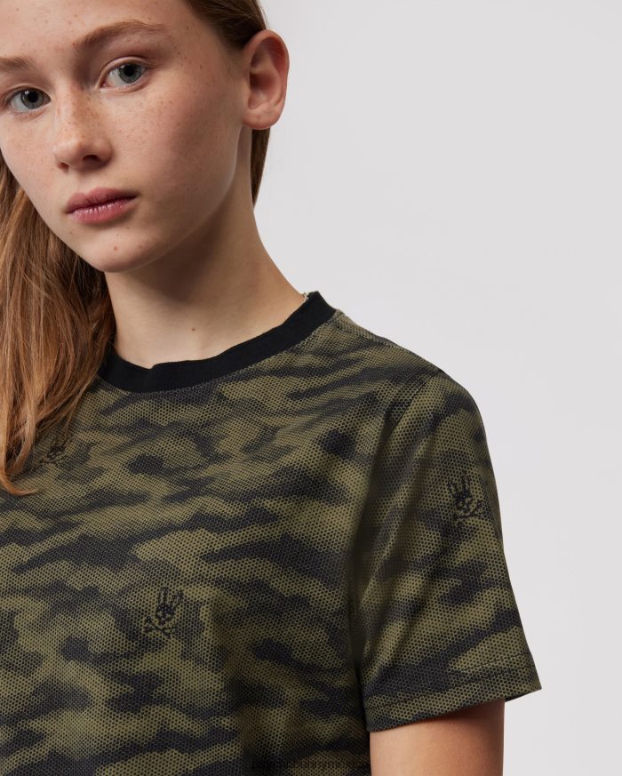 camiseta de camuflaje rockaway para niños oliva oscuroR46422596 Psycho Bunny