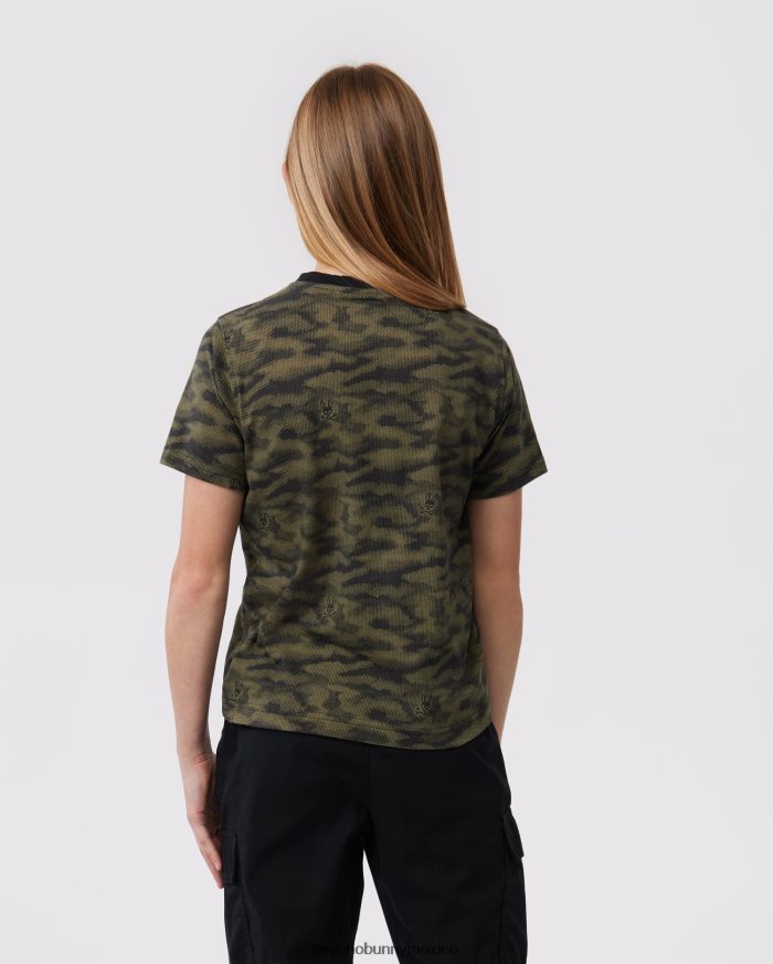 camiseta de camuflaje rockaway para niños oliva oscuroR46422596 Psycho Bunny