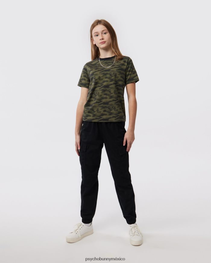 camiseta de camuflaje rockaway para niños oliva oscuroR46422596 Psycho Bunny