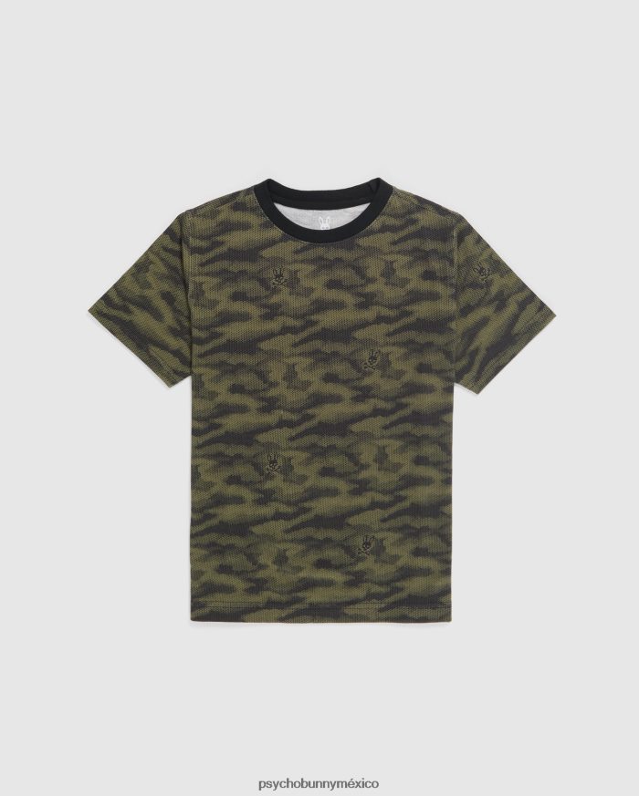 camiseta de camuflaje rockaway para niños oliva oscuroR46422596 Psycho Bunny