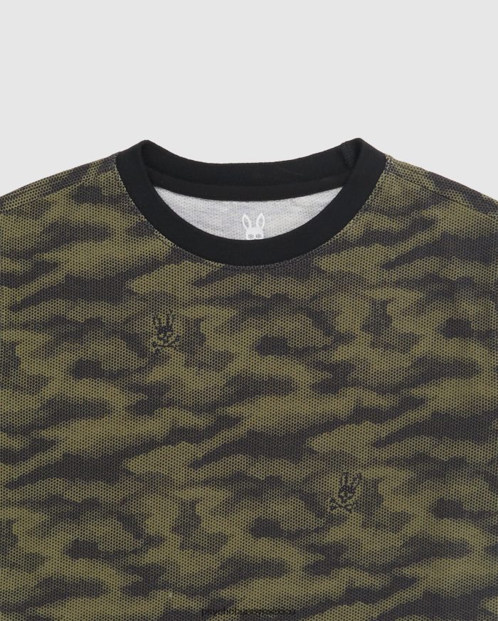 camiseta de camuflaje rockaway para niños oliva oscuroR46422596 Psycho Bunny