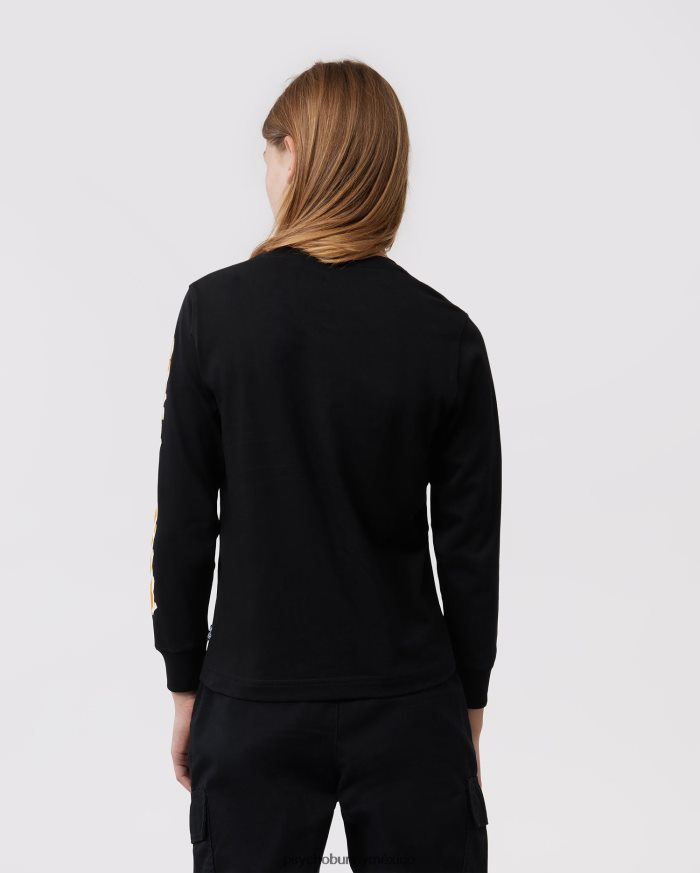 camiseta de manga larga con gráfico dalles para niños negroR46422593 Psycho Bunny