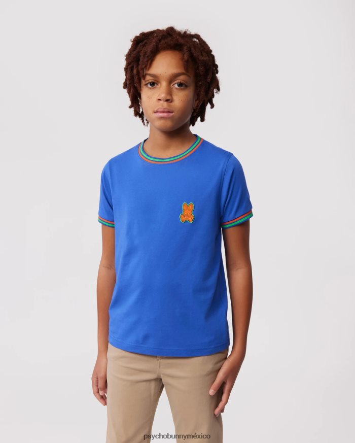 camiseta de moda de bancos para niños azul brillanteR46422636 Psycho Bunny