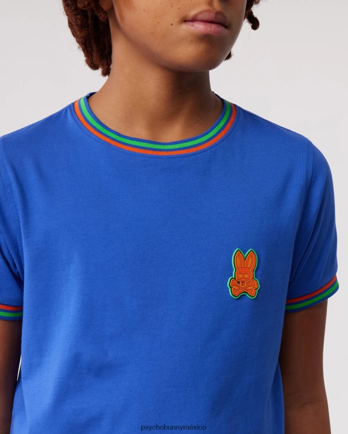 camiseta de moda de bancos para niños azul brillanteR46422636 Psycho Bunny