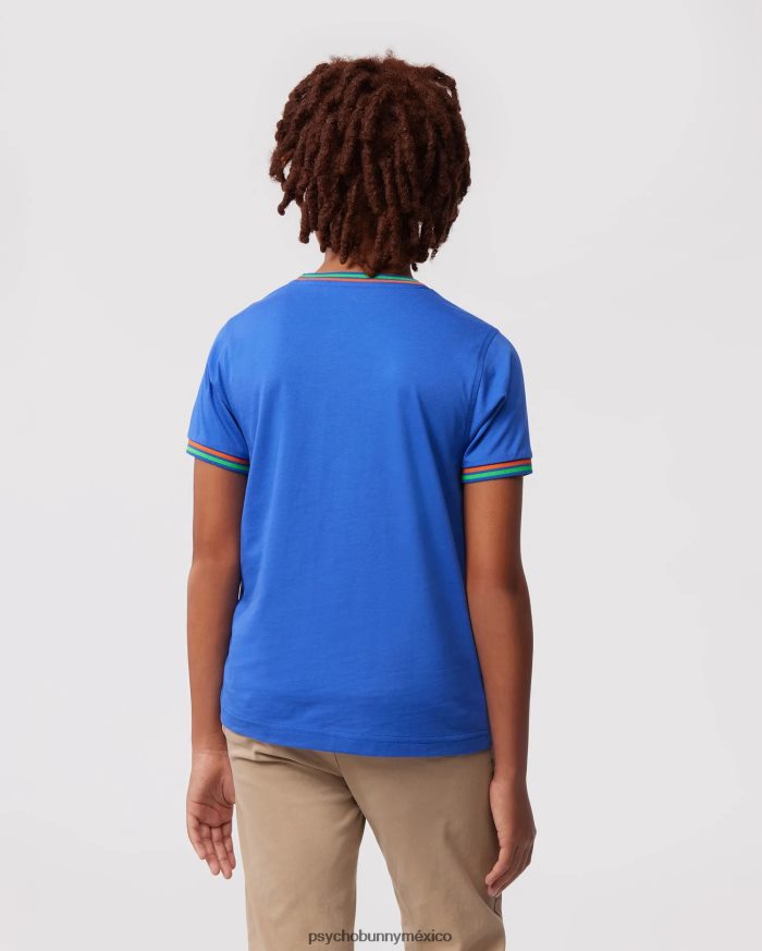camiseta de moda de bancos para niños azul brillanteR46422636 Psycho Bunny